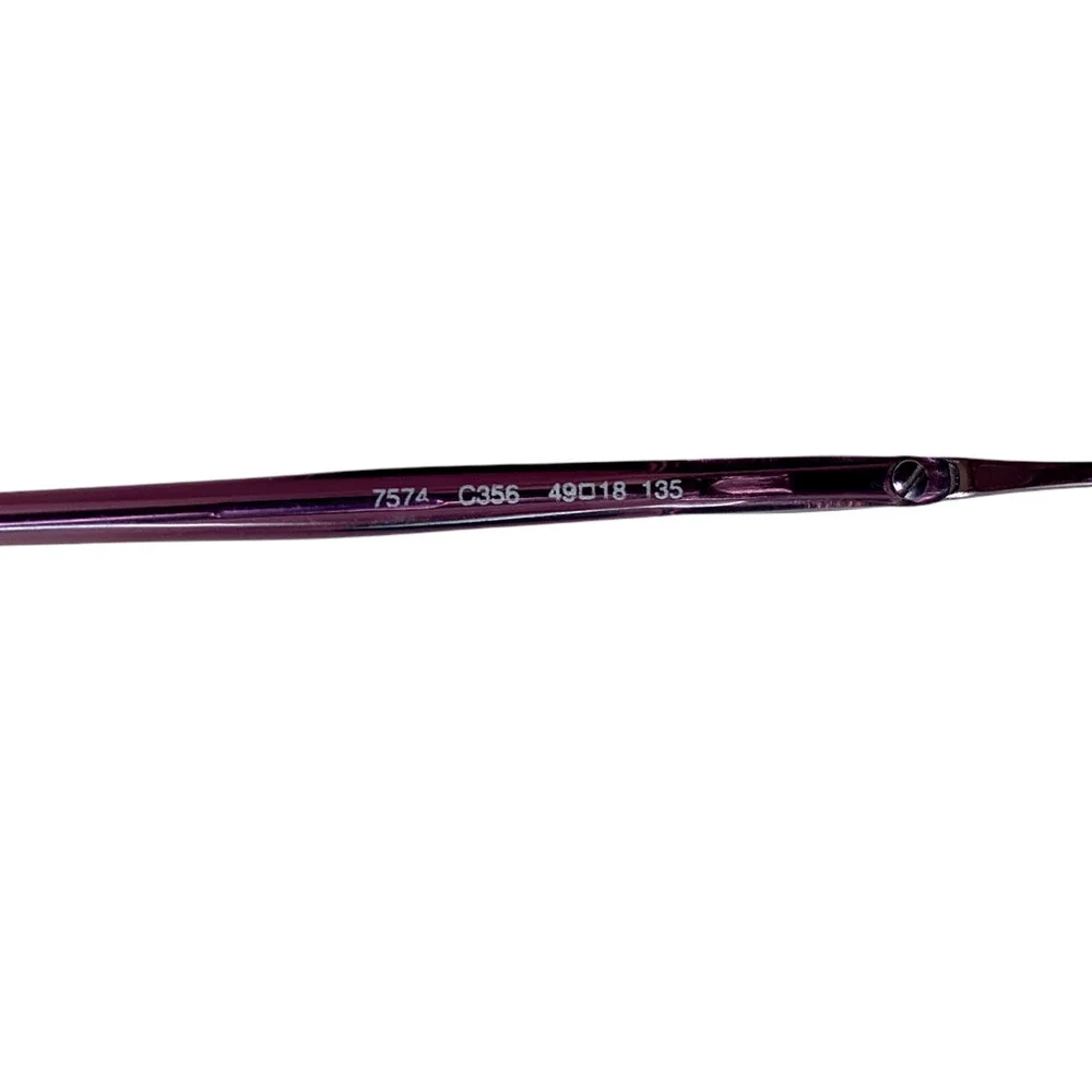 Vintage Vanni Occhiali Eyeglass Frames Only Purple Metal Full Rim C356 7574